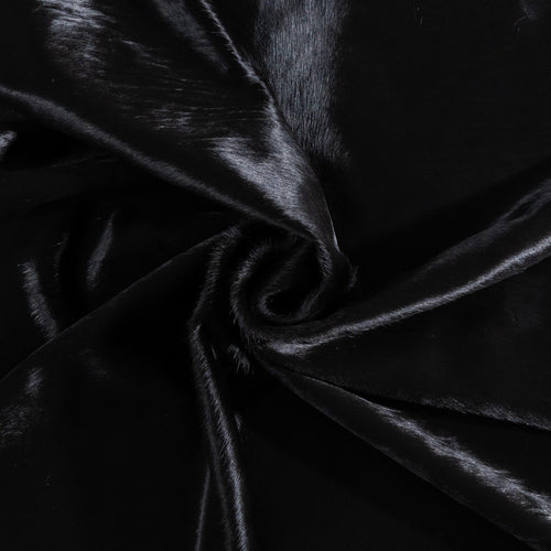 Brazilian Solid Black Cowhide Rug Size 6'4" L x 5'10" W 9138