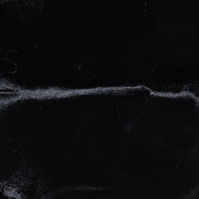 Brazilian Solid Black Cowhide Rug Size 8'4" L x 7'6" W 9141