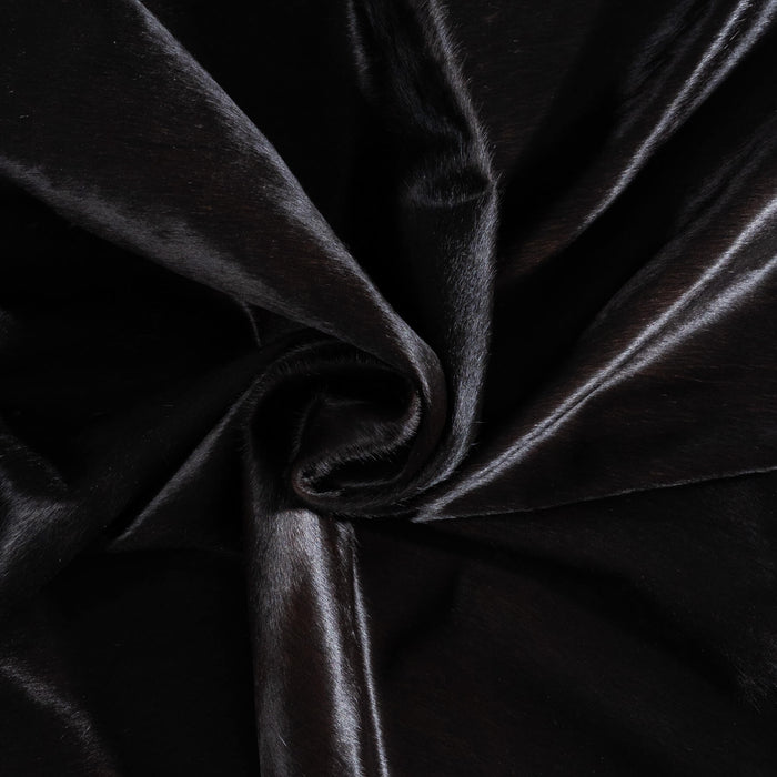 Brazilian Solid Black Cowhide Rug Size 7'10" L x 7'3" W 9143