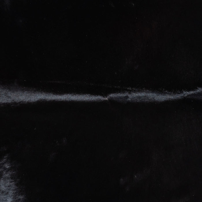 Brazilian Solid Black Cowhide Rug Size 7'6" L x 6'6" W 9145