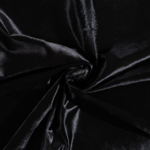 Brazilian Solid Black Cowhide Rug Size 7'6" L x 6'6" W 9145