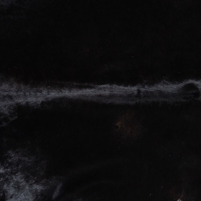 Brazilian Solid Black Cowhide Rug Size 7'8" L x 6'10" W 9149