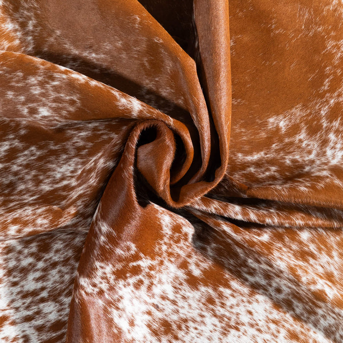 Brazilian Brown Salt and Pepper Cowhide Rug Size 6'10" L x 5'5" W 9153