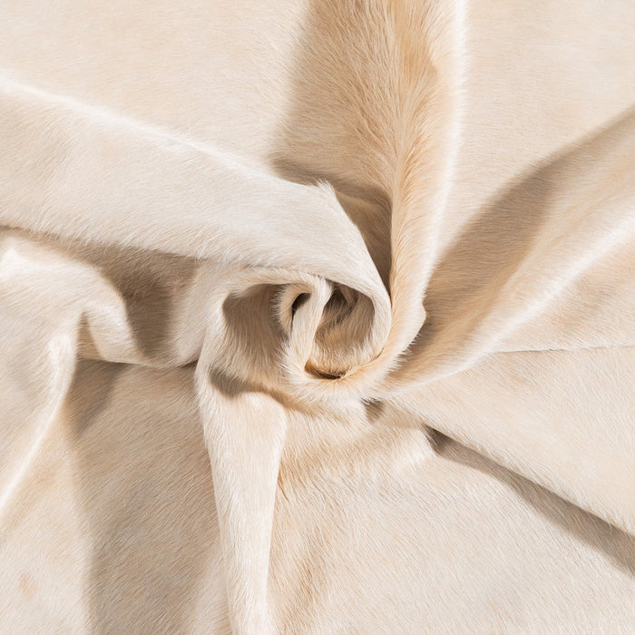 Brazilian Beige Cowhide Rug Size 7'7" L x 6'3" W 9172