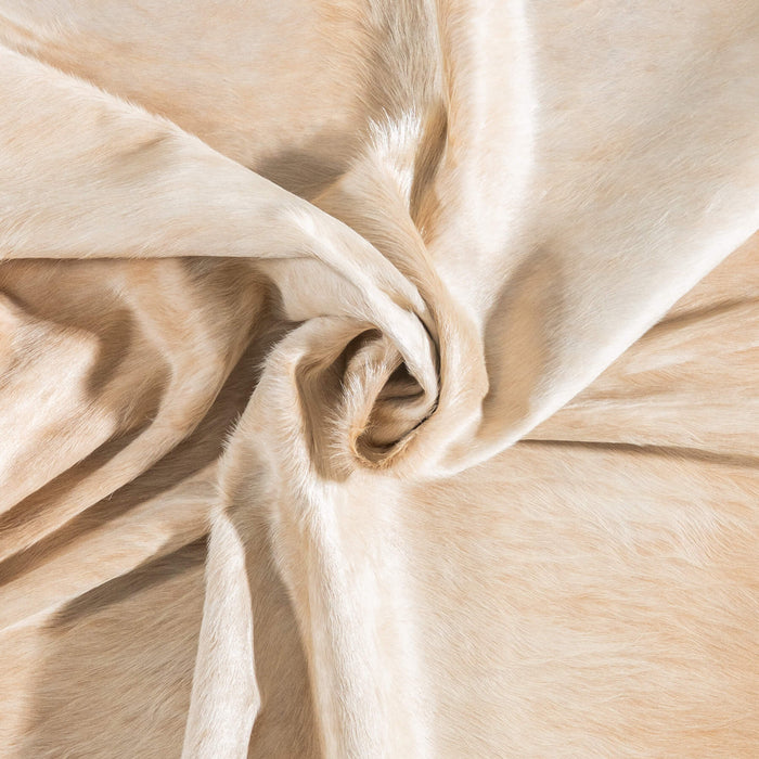 Brazilian Beige Cowhide Rug Size 6'0" L x 6'2" W 9180