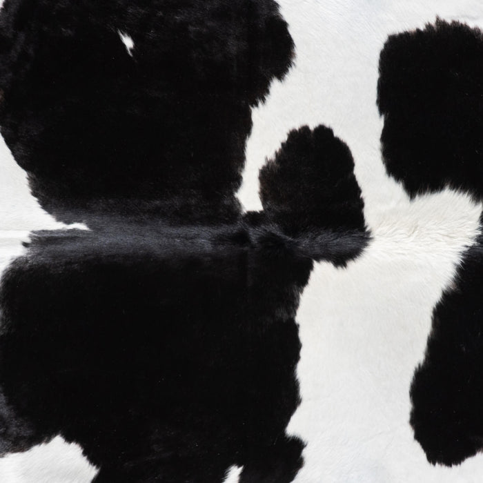 Brazilian Black and White Cowhide Rug Size 7'9" L x 6'11" W 9195
