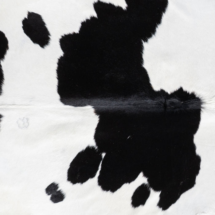 Brazilian Black and White Cowhide Rug Size 8'2" L x 7'3" W 9197