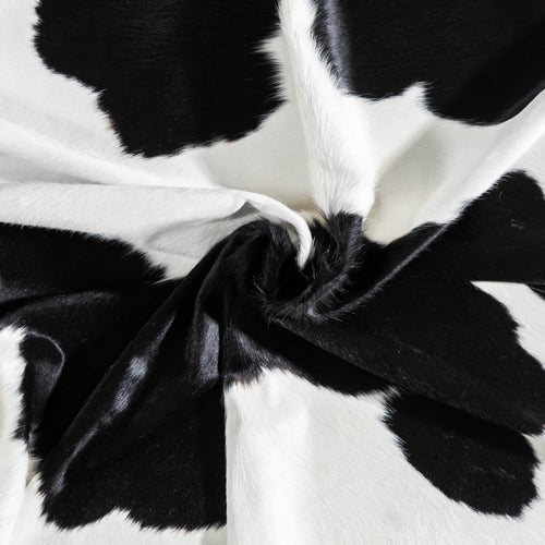 Brazilian Black and White Cowhide Rug Size 8'2" L x 7'3" W 9197