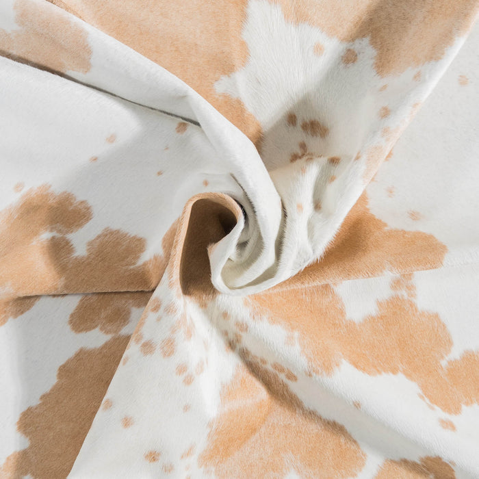 Brazilian Palomino and White Cowhide Rug Size 7'7" L x 6'4" W 9208