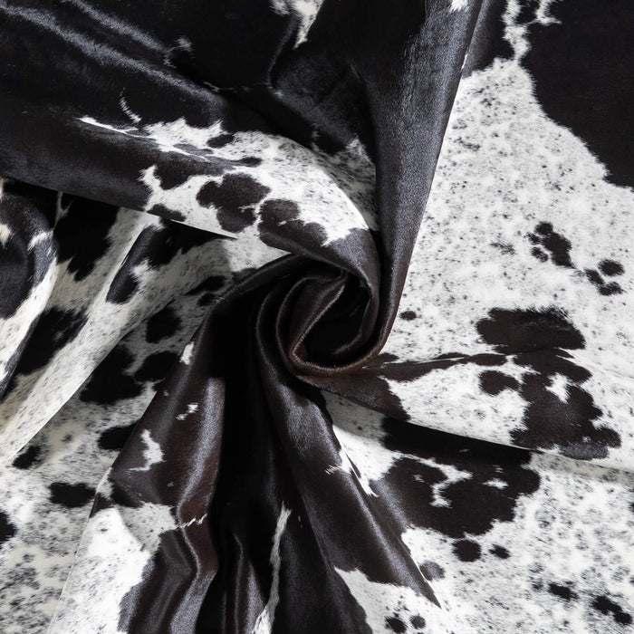 Brazilian Black Salt and Pepper Cowhide Rug Size 7'11" L x 6'8" W 9220