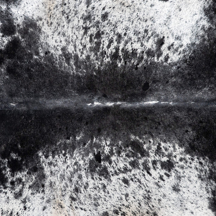 Brazilian Black Salt and Pepper Cowhide Rug Size 7'6" L x 6'11" W 9223