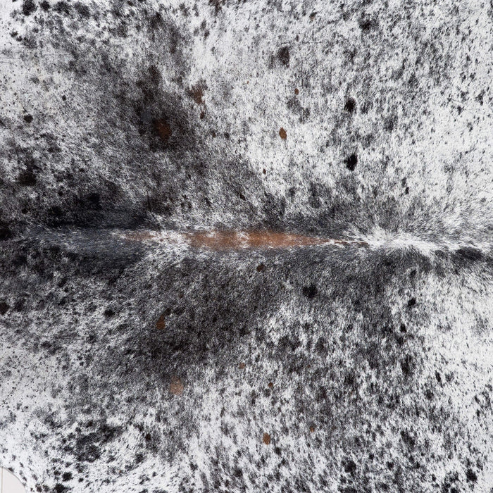 Brazilian Black Salt and Pepper Cowhide Rug Size 7'3" L x 5'11" W 9224