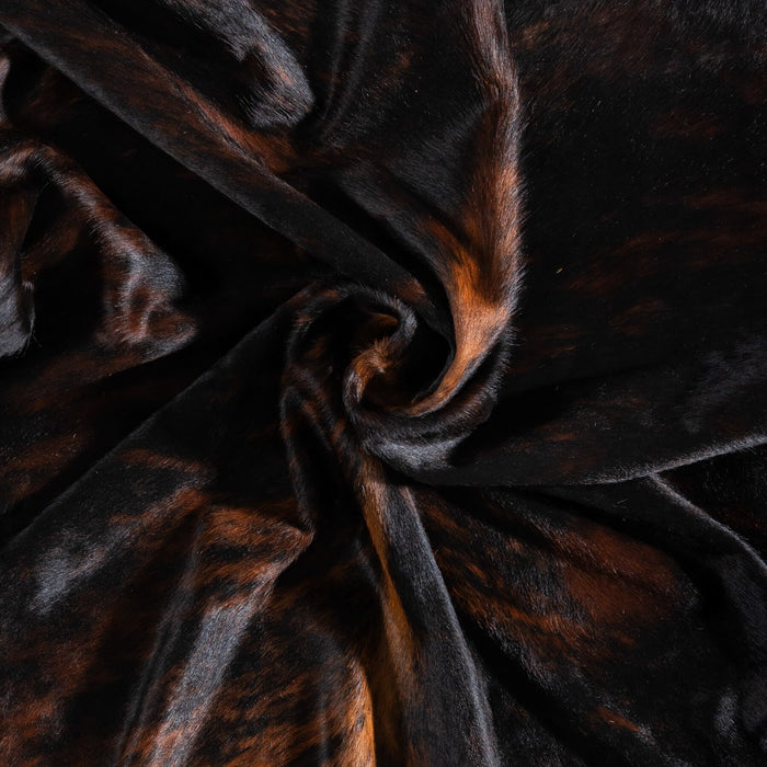 Brazilian Dark Brindle Cowhide Rug Size 7'10" L x 7'9" W 9231
