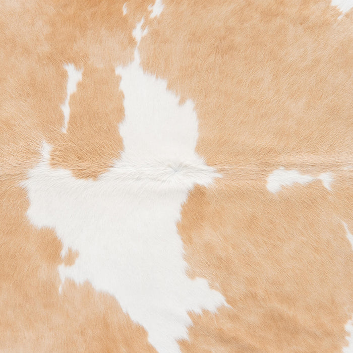 Brazilian Palomino and White Cowhide Rug Size 7'10" L x 6'6" W 9243
