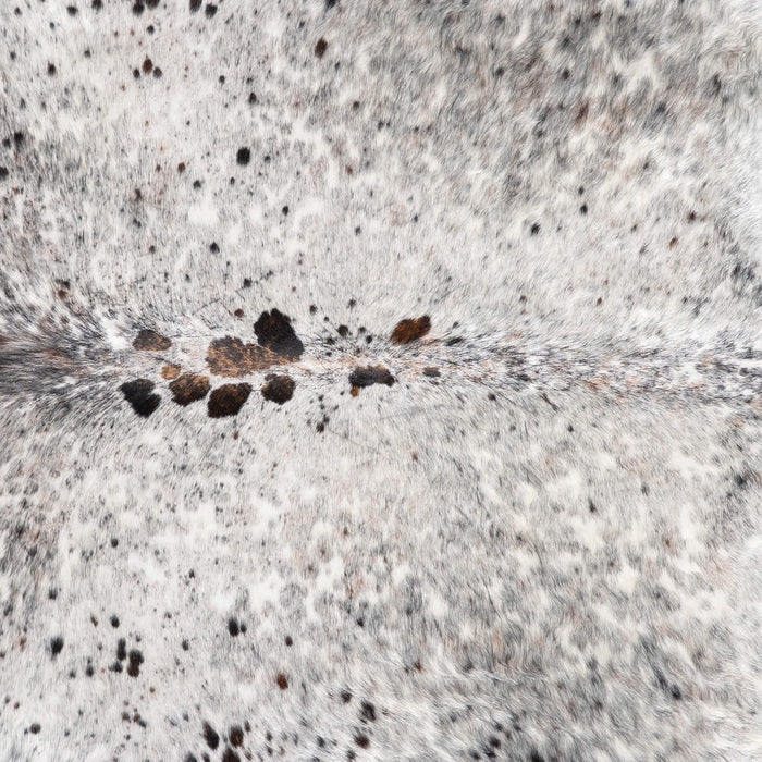 Black Salt and Pepper Cowhide Rug Size 7'11" L x 6'11" W 9246
