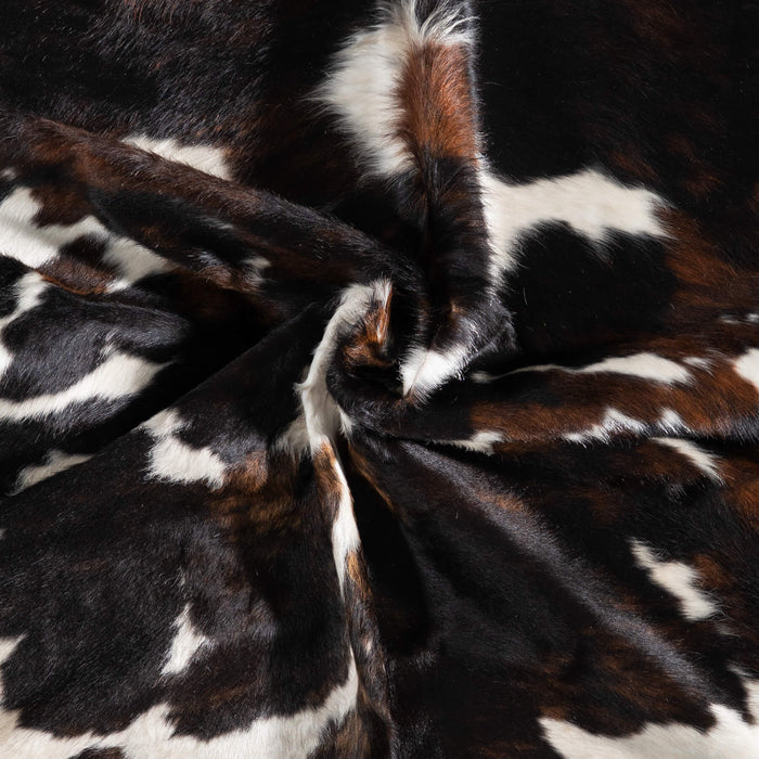 Tricolor Cowhide Rug Size 7'0" L x 6'2" W 9247