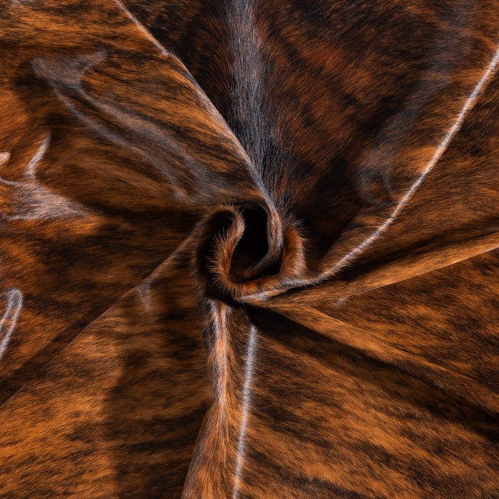Brazilian Brindle Cowhide Rug Size 7'8" L x 7'0" W 9256