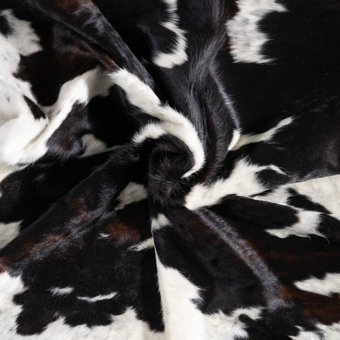 Black and White Cowhide Rug Size 7'8" L x 6'10" W 9258