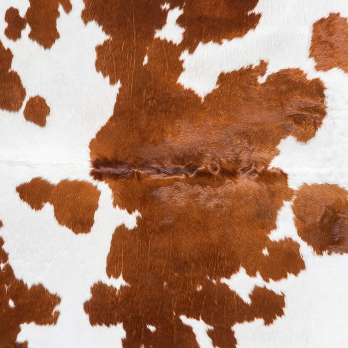 Brown and White Cowhide Rug Size 8'2" L x 7'0" W 9268