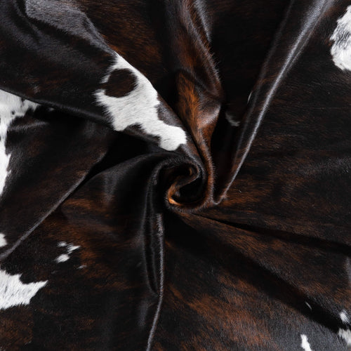 Brazilian Dark Tricolor Cowhide Rug Size 6'9" L x 6'0" W 9291