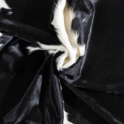 Black and White Cowhide Rug Size 7'8" L x 7'1" W 9313