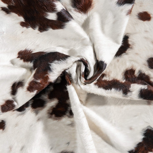 White Tricolor Cowhide Rug Size 7'9" L x 6'8" W 9320