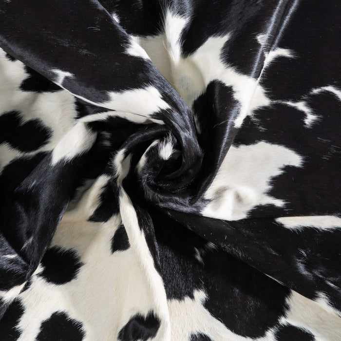 Black and White Cowhide Rug Size 7'9" L x 7'4" W 9322