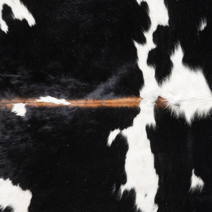 Black and White Cowhide Rug Size 7'2" L x 6'11" W 9334