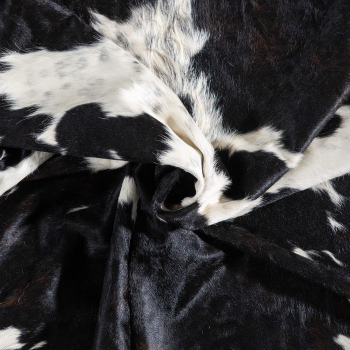 Black and White Cowhide Rug Size 8'3" L x 7'7" W 9335