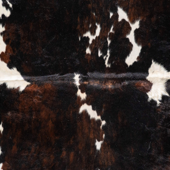 Dark Tricolor Cowhide Rug Size 8'1" L x 6'11" W 9337