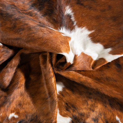 Tricolor Cowhide Rug Size 6'5" L x 6'4" W 9347