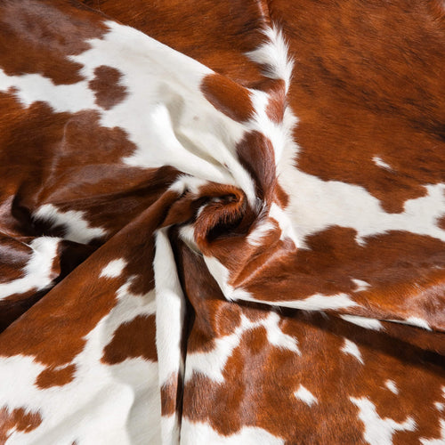 Tricolor Cowhide Rug Size 7'7" L x 7'1" W 9348