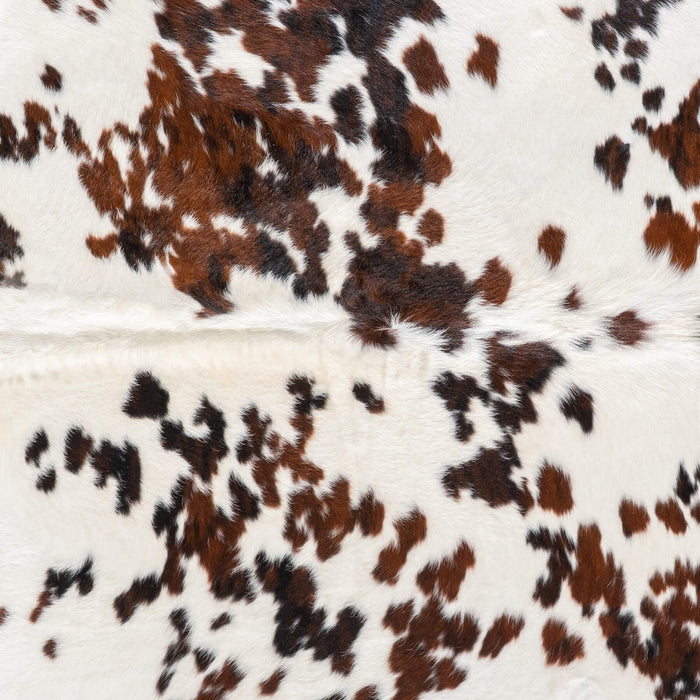 White Tricolor Cowhide Rug Size 7'9" L x 7'3" W 9365