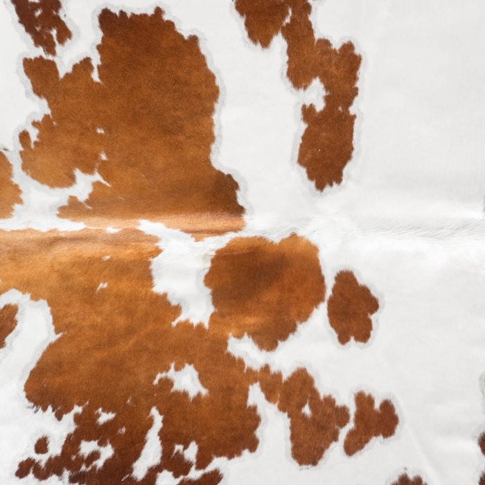 Brown and White Cowhide Rug Size 7'11" L x 6'5" W 9366
