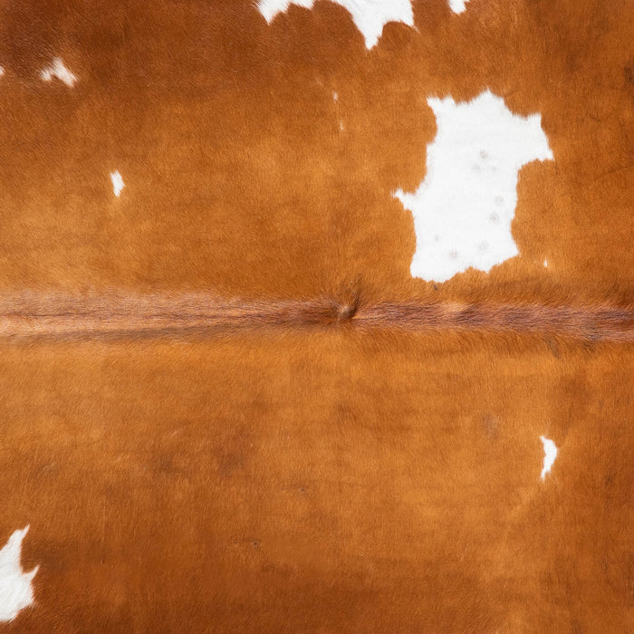 Brown and White Cowhide Rug Size 7'7" L x 6'11" W 9368