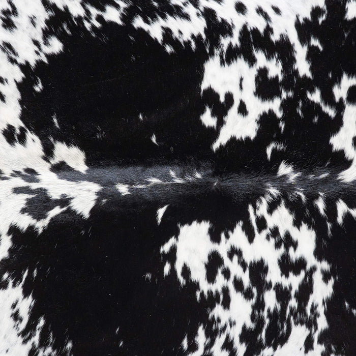 Black Salt and Pepper Cowhide Rug Size 7'5" L x 6'11" W 9370