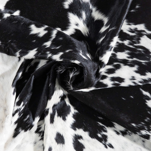 Black Salt and Pepper Cowhide Rug Size 7'5" L x 6'11" W 9370