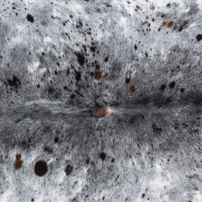 Black Salt and Pepper Cowhide Rug Size 7'1" L x 6'11" W 9383