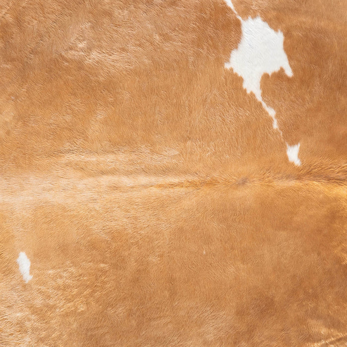 Palomino and White Cowhide Rug Size 8'1" L x 7'11" W 9384