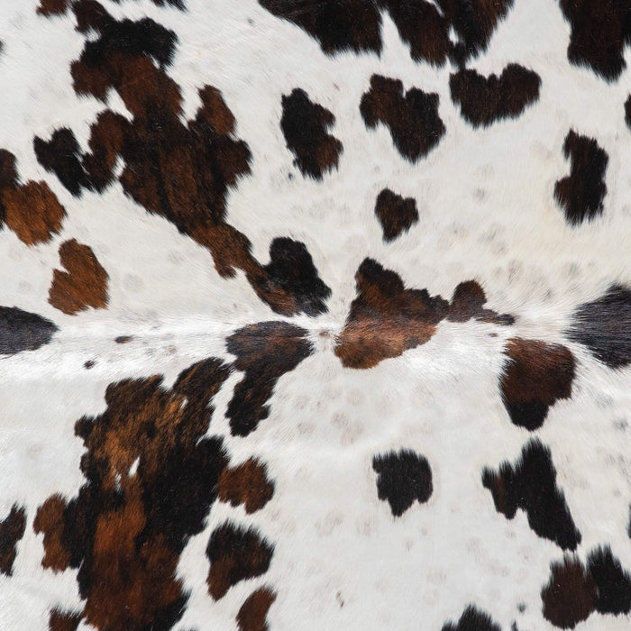White Tricolor Cowhide Rug Size 8'0" L x 6'5" W 9385