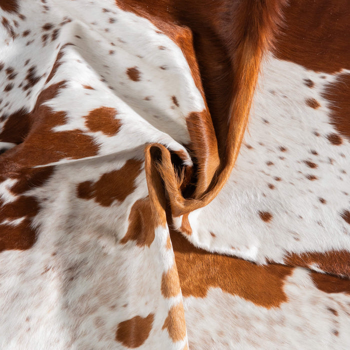 Palomino and White Cowhide Rug Size 6'9" L x 6'4" W 9402