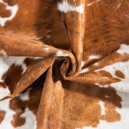 Tricolor Cowhide Rug Size 6'5" L x 6'4" W 9412
