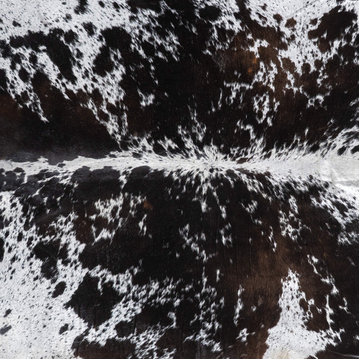 Black Salt and Pepper Cowhide Rug Size 7'10" L x 7'5" W 9429