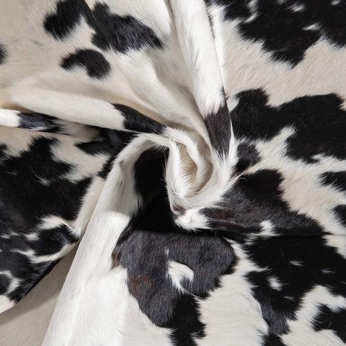 Black and White Cowhide Rug Size 7'5" L x 7'4" W 9438