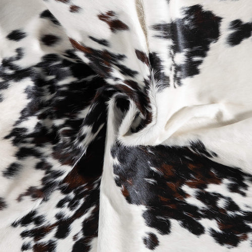White Tricolor Cowhide Rug Size 7'2" L x 6'7" W 9441