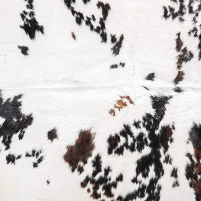 White Tricolor Cowhide Rug Size 7'2" L x 7'2" W 9447