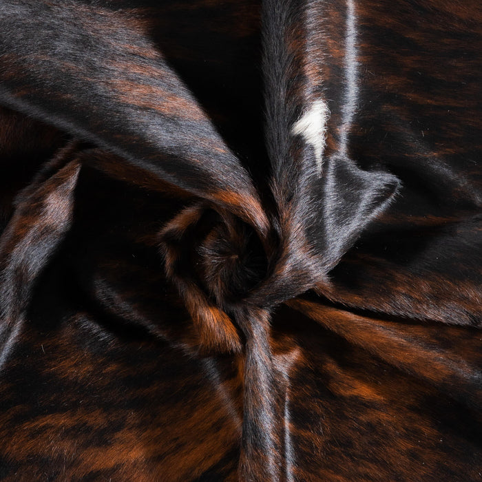 Dark Brindle Cowhide Rug Size 6'11" L x 6'2" W 9465