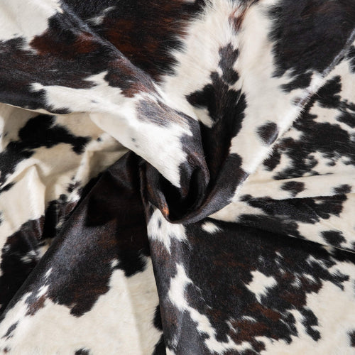 Dark Tricolor Cowhide Rug Size 7'9" L x 6'6" W 9466