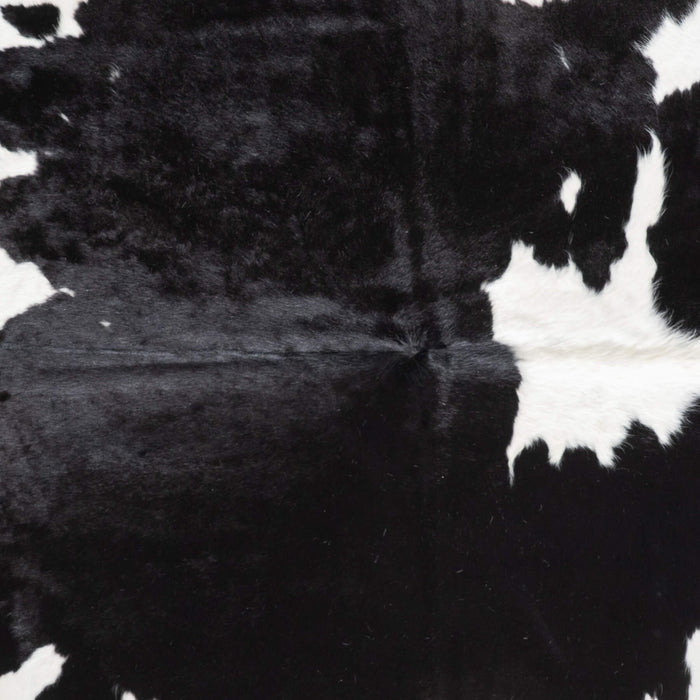 Black and White Cowhide Rug Size 7'7" L x 7'1" W 9469