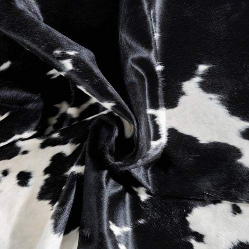 Black and White Cowhide Rug Size 8'0" L x 7'6" W 9477